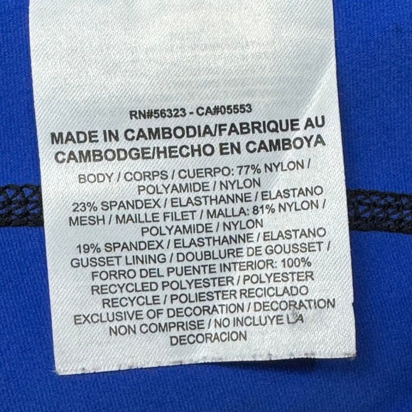 Nike Dri-Fit Women's Blue Black Abstract Print Athletic Capris Size S - Picture 7 of 8